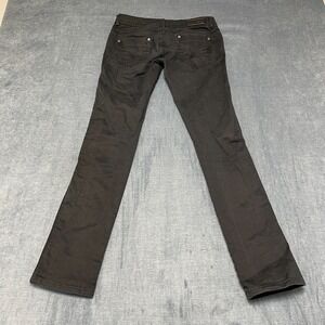 Silvian Heach Jeans Mens 38 Black Denim Cotton Stretch Low Rise Straight Leg